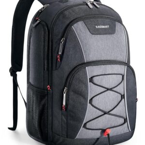 BAGSMART Unisex 15.6-inch Laptop computer Backpack – Anti-Theft, Water Resistant, with USB Charging Port, Black