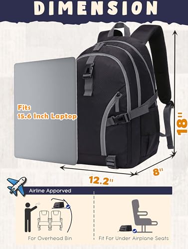 BLUEFAIRY Traditional Journey Laptop computer Backpack for Males and Ladies - Versatile College Ebook Bag for Boys and Women, Supreme for Excessive College and Faculty, Spacious Daypack with A number of...