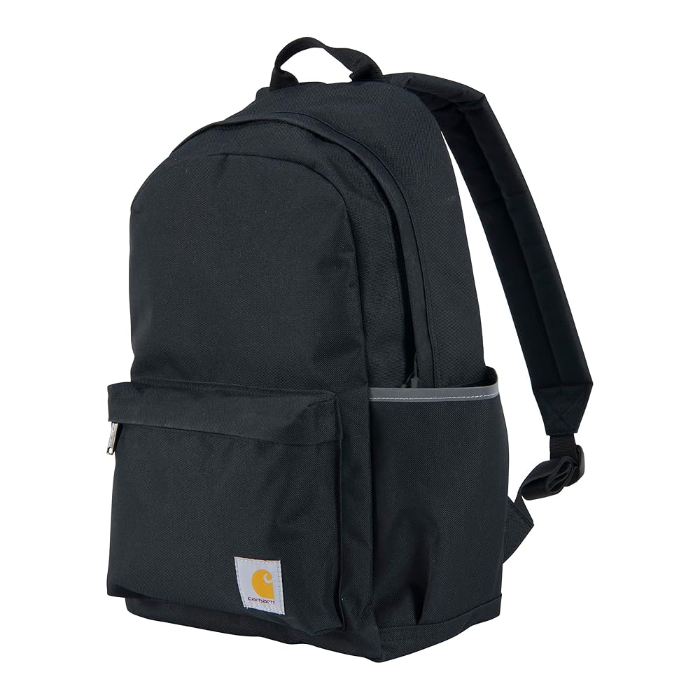 Carhartt 21L Basic Black Backpack – Water-Resistant, Options 15″ Laptop computer Sleeve and A number of Organizational Compartments, PFAS Free