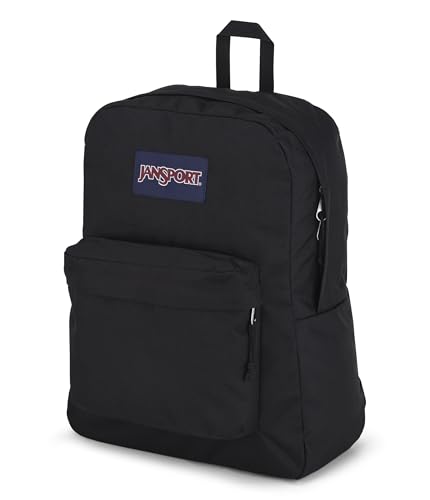 JanSport SuperBreak One Backpack - Sturdy and Light-weight E book Bag That includes a Essential Compartment and Entrance Utility Pocket with Organizer - Premium Black Backpack