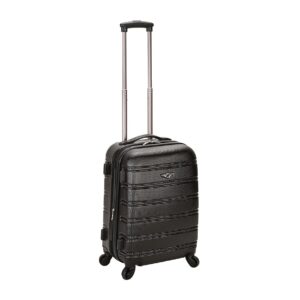 Rockland Melbourne Black Expandable Hardside Spinner Carry-On Baggage, 20-Inch