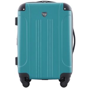 Vacationers Membership Chicago Teal Hardside Expandable Spinner Baggage, 20″ Carry-On