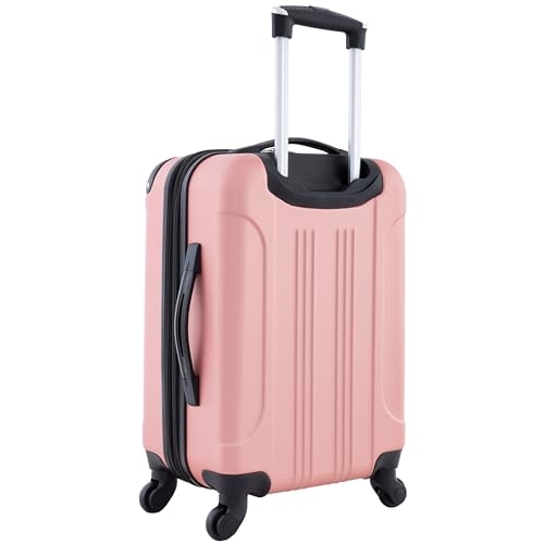 Vacationers Membership Chicago Expandable Hardside Spinner Baggage, Rose Gold, 20-Inch Carry-On