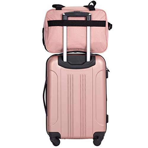 Vacationers Membership Midtown Rose Gold Hardside Baggage Set, 4 Items