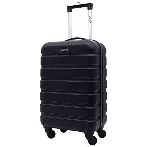 Wrangler 22-Inch Black Hardside Carry-On Spinner Baggage