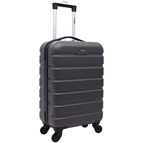 Wrangler 22-Inch Charcoal Hardside Carry-On Spinner Baggage